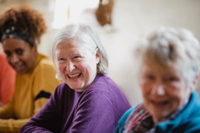 group of senior women smiling