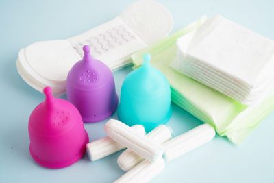 picture of different types of menstrual products